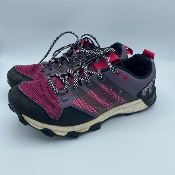 Adidas Womens Kanadia Tr7 Trail Running Shoes Pink AQ4813 Low Top Lace Up 8.5M - Picture 2 of 11